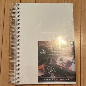Canson france photo scrapbook album 7x10” white spiral bound acid free archival